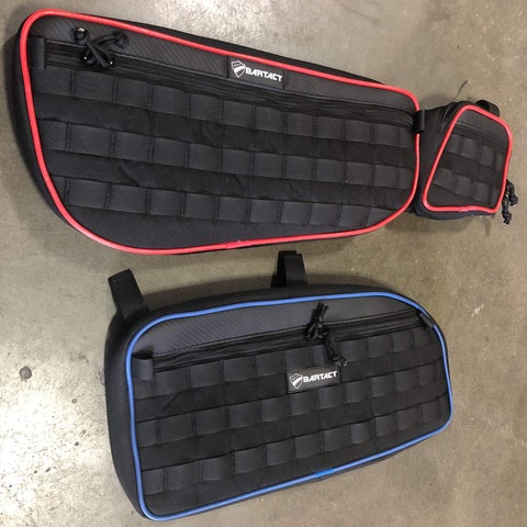 Bartact X3DBR2R UTV Door Bags for Can-Am X3 Rear Pair Driver and Passenger with PALS/MOLLE and Padded Interior Pocket Red