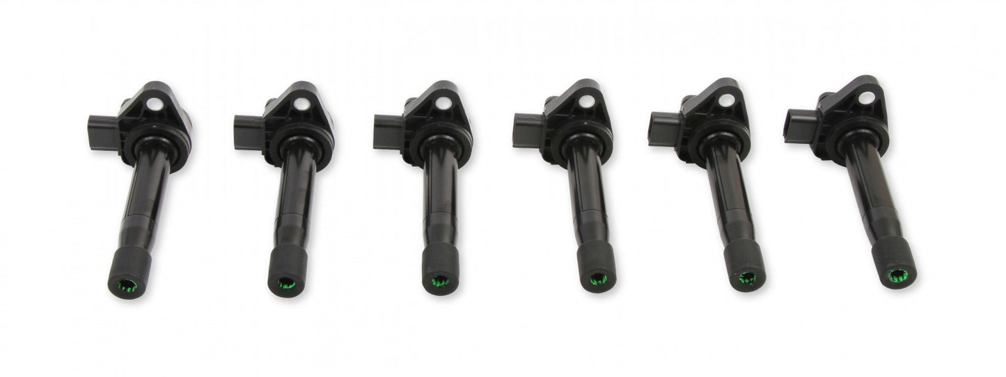 ACCEL Ignition Coil - Honda and Acura 3.0, 3.2, 3.5L, 6-cylinder, Black, 6-Pack 140085K-6