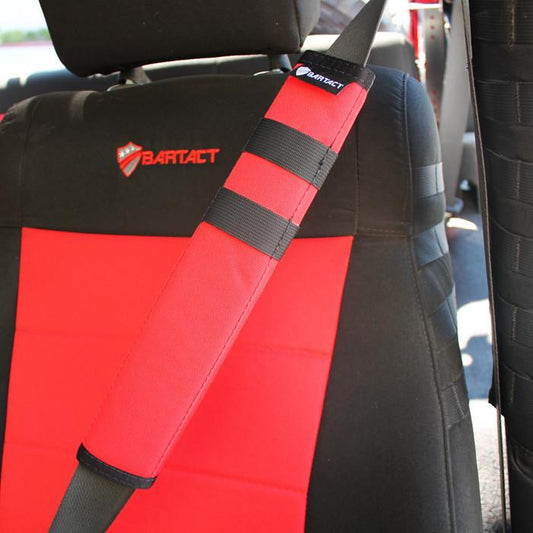 Jeep JK /JKU Seat Belt Covers w/ Molle Straps Red