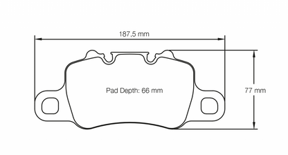 PAGID Racing Pagid Porsche 991/2 R, Turbo, Cayman GT4 GT2/3 RS RSC3 Rear Brake Pads 4925-RSC3