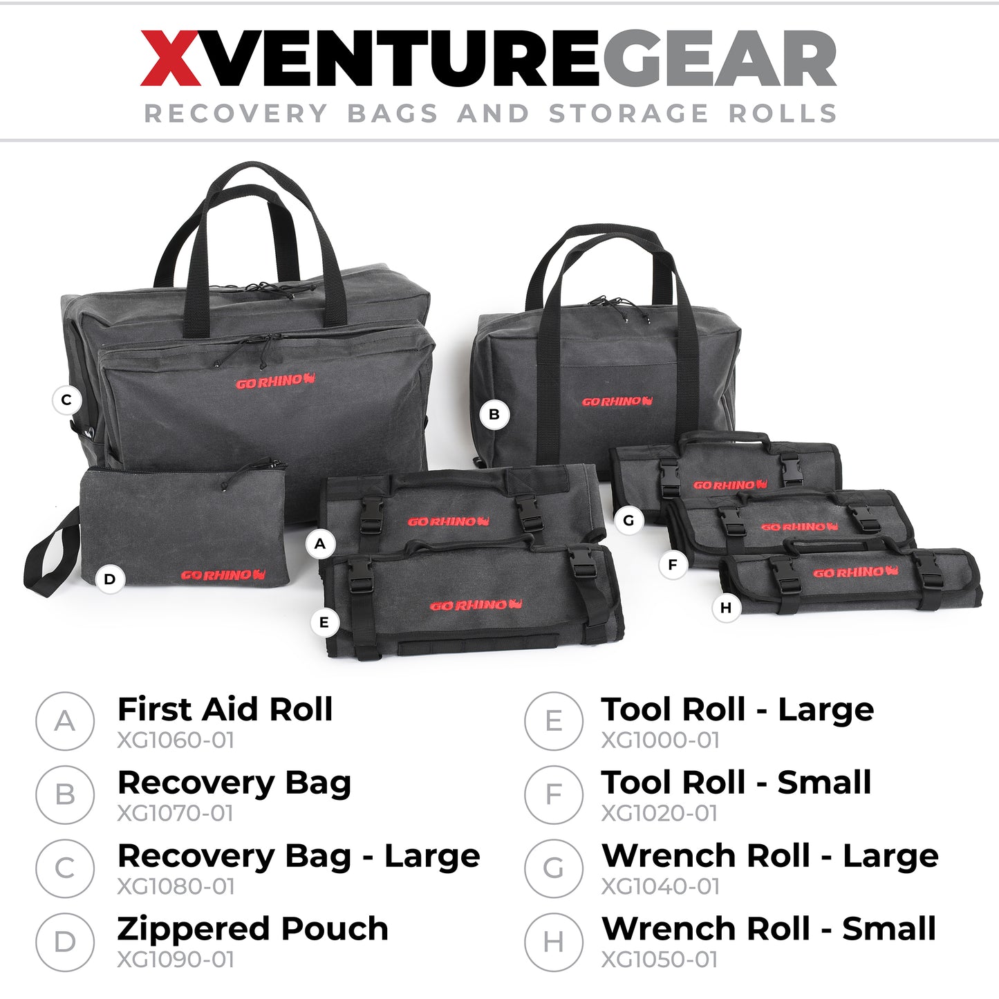 Go Rhino XG108001 Xventure Gear Recovery Bag Large Textured Black