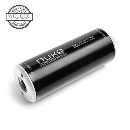 Nuke Performance Fuel Filter Slim 10 micron AN-10 - Welded stainless steel element 200-02-203