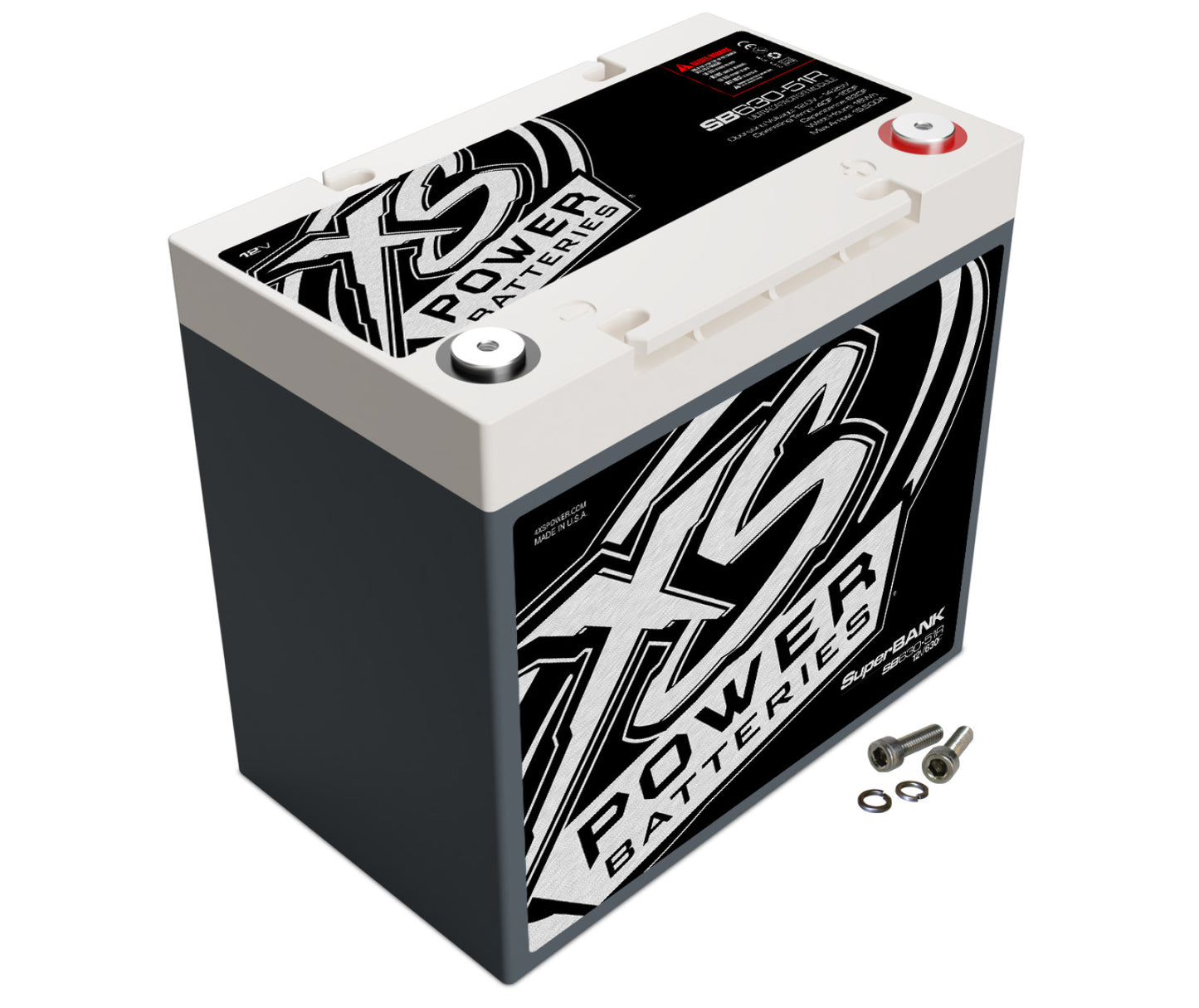 XS Power Batteries 12V Super Bank Capacitor Modules - M6 Terminal Bolts Included 15500 Max Amps SB630-51R