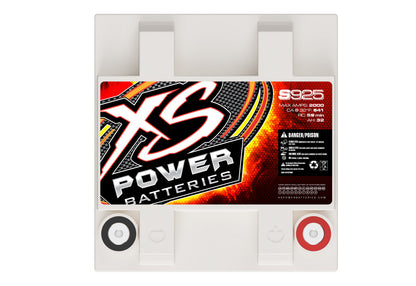 XS Power Batteries 12V AGM S Series Batteries - Automotive Terminals Included 2000 Max Amps S925