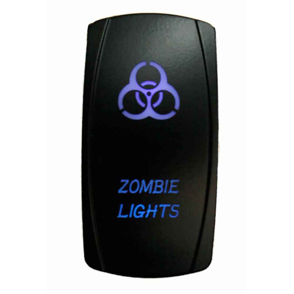Quake LED - QRS313 - Rocker Switch Zombie 2 Way 5 Pin Blue