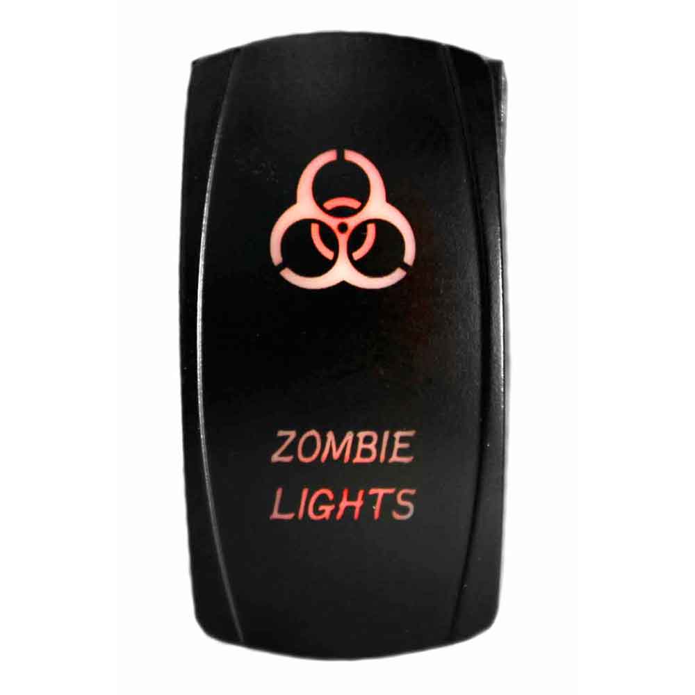 Quake LED - QRS315 - Rocker Switch Zombie 2 Way 5 Pin Red