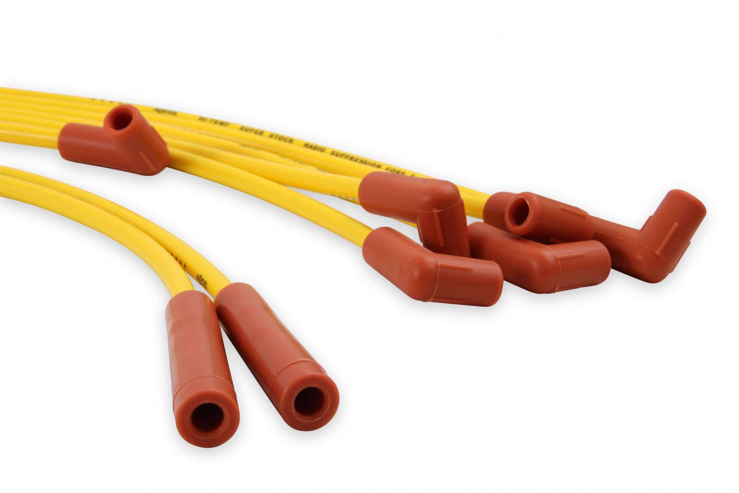 ACCEL Spark Plug Wire Set - 8mm - Super Stock - Graphite Core - Yellow with HEI Style Boots- 4049