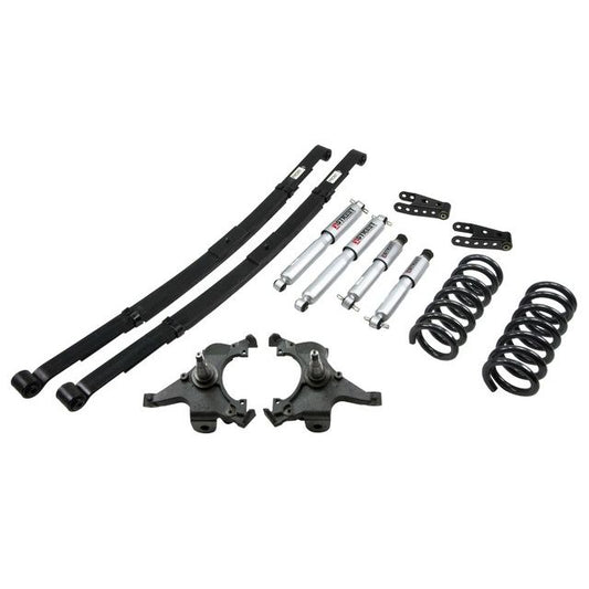 BELLTECH 786SP LOWERING KITS Front And Rear Complete Kit W/ Street Performance Shocks 1992-1998 Chevrolet Suburban (2WD inc 3/4 Ton 6 Lug) 3 in. F/4 in. R drop W/ Street Performance Shocks