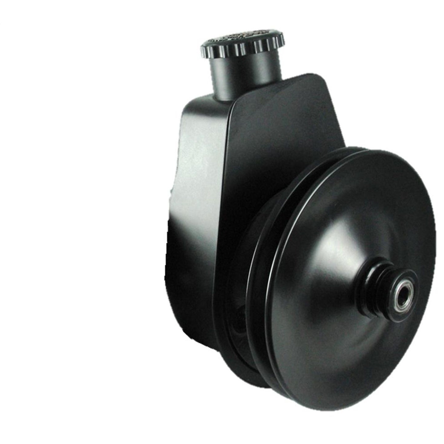 Borgeson - Power Steering Pump - P/N: 800329 - P/S Pump Saginaw self contained black powder coated reservoir with straight return tube. Includes single row v-belt pulley.