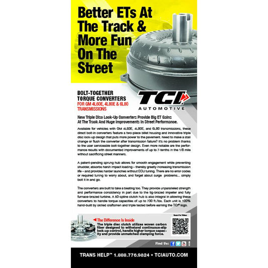 TCI 4L80E/6X 3000-3200 Stall Triple-Disc Bolt-Together Converter 242950