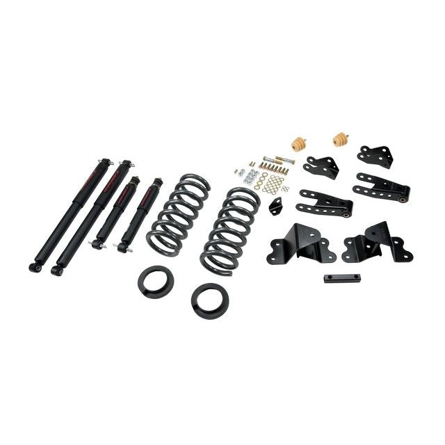 BELLTECH 698ND LOWERING KITS Front And Rear Complete Kit W/ Nitro Drop 2 Shocks 1990-1994 Chevrolet Silverado/Sierra C1500 (454 SS Only) 88-98 Chevrolet Silverado/Sierra C2500 (All ext 8 Lug) 2 in. or 3 in. F/4 in. R drop W/ Nitro Drop II Shocks