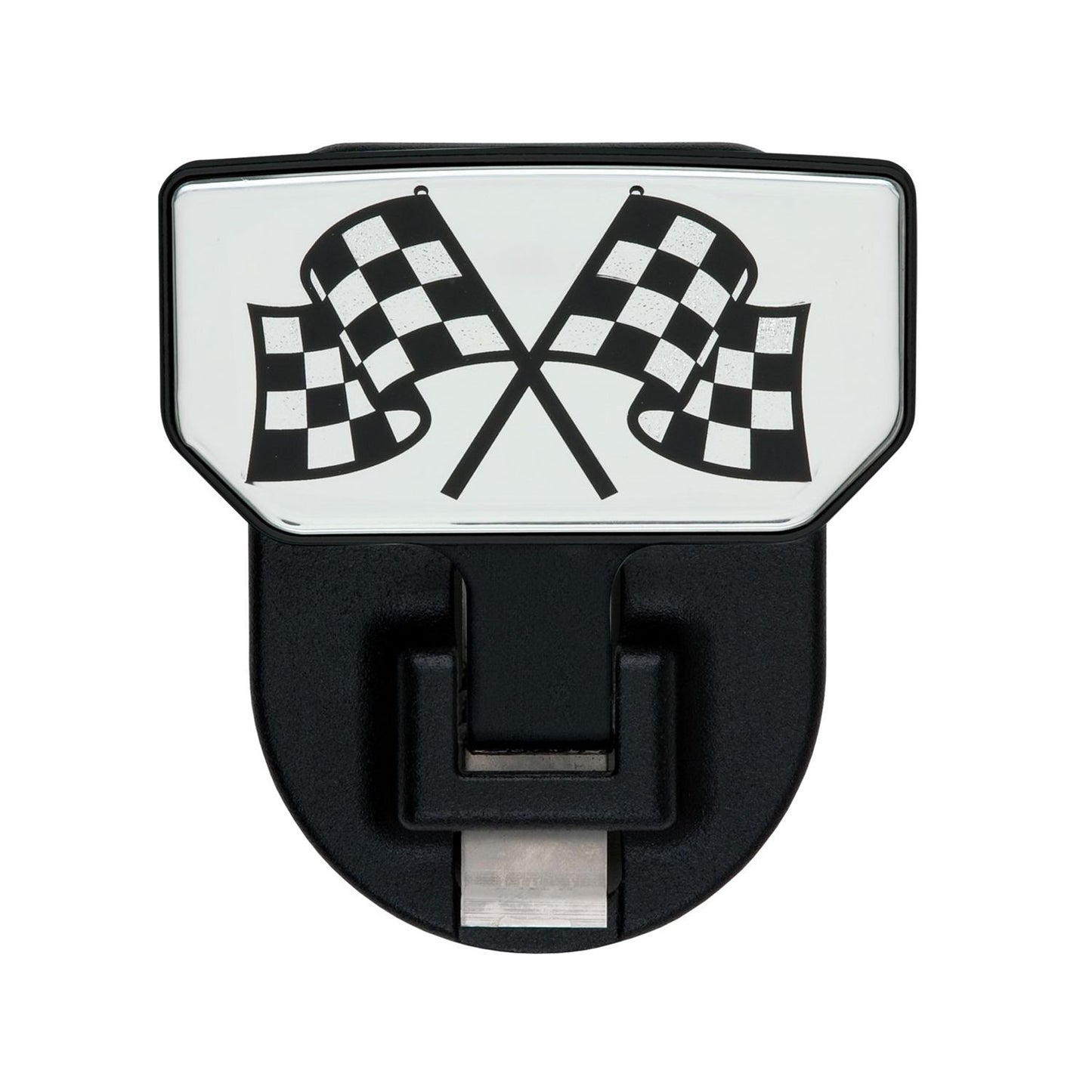 CARR - 183082 - HD Universal Hitch Step; Fits 2 In. Receiver; Black; Checkered Flag; Single