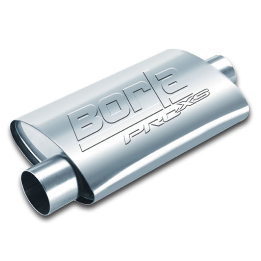 Borla ProXS Muffler 2in Offset Inlet/ 2in Center Outlet 4.25in x 7.88in Oval x 14in Long Body 40657