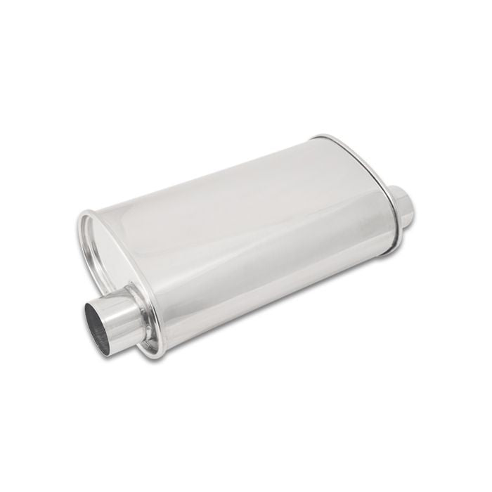 Vibrant Performance - 1129 - STREETPOWER Oval Muffler 2.5 in. inlet/outlet (Offset-Offset Same Side)