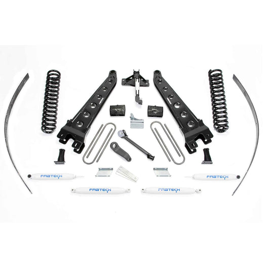 Fabtech 8" RAD ARM SYS W/COILS & PERF SHKS 2008-16 FORD F250 4WD W/FACTORY OVERLOAD K2124