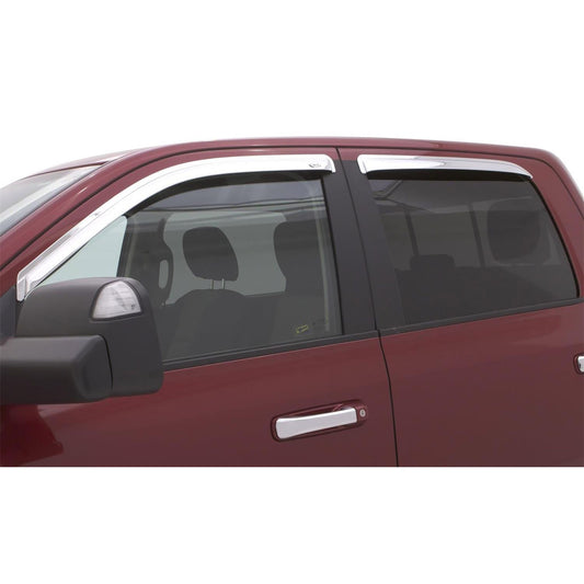 Auto Ventshade 684382 Chrome Ventvisor Side Window Deflector 4-Piece Set 2019-2022 Ford Ranger SuperCrew