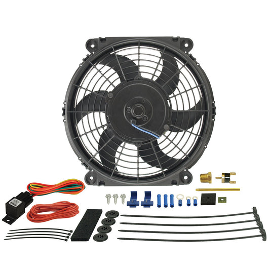 Derale 10" Tornado Electric Fan & 180 DegreeF Dual Probe Fan Controller Kit 16010