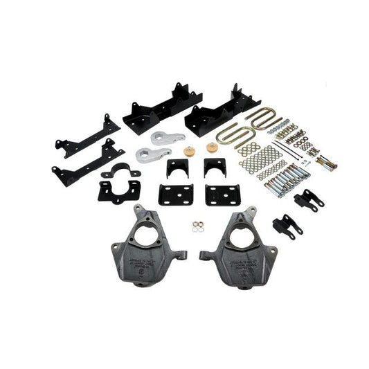 BELLTECH 662 LOWERING KITS Front And Rear Complete Kit W/O Shocks 2005-2006 Chevrolet Silverado/Sierra (Ext Cab w/ Factory Front Torsion bar) 3 in. or 4 in. F/6 in. R drop W/O Shocks