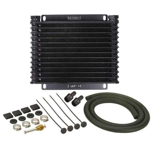 Derale 13 Row Series 9000 Plate & Fin Transmission Cooler Kit, 1/2" NPT 13613