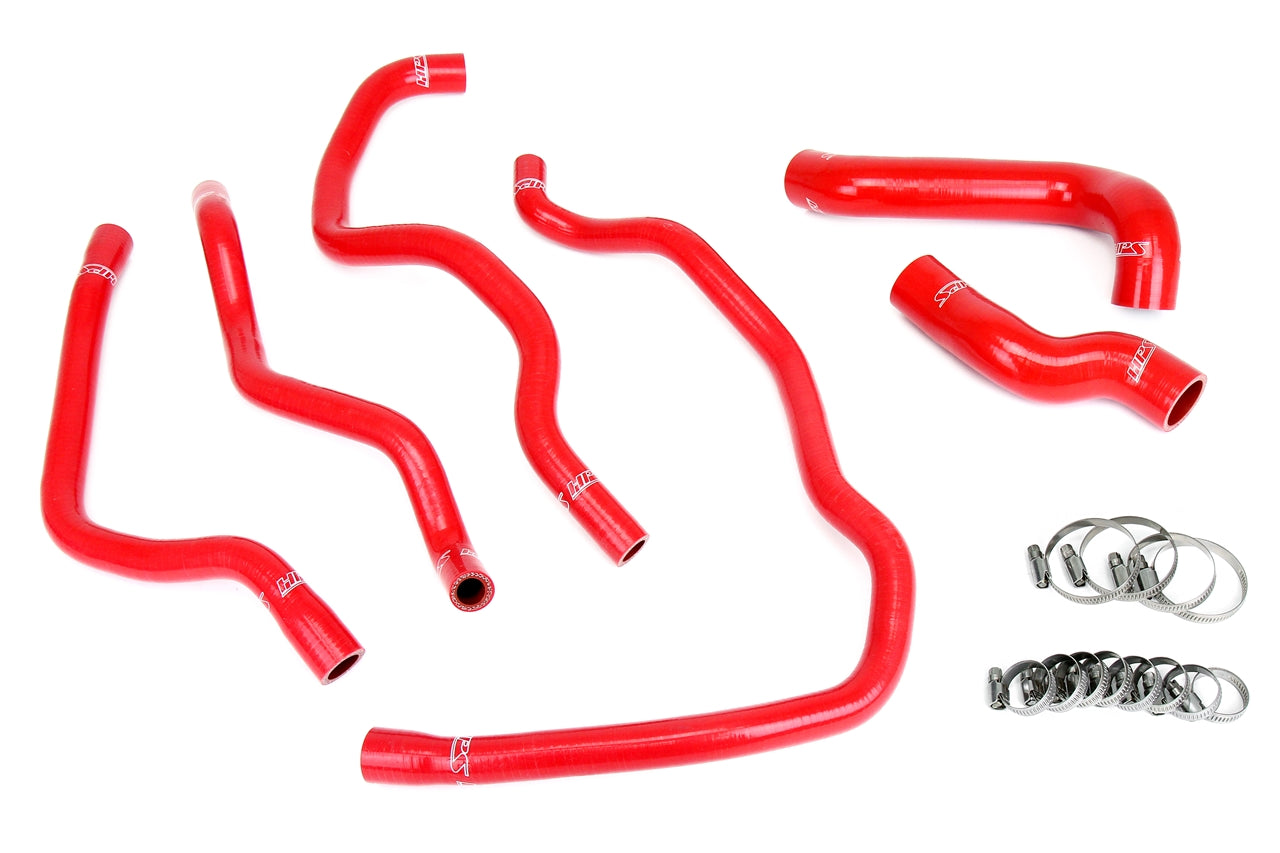 HPS Performance 3-ply Reinforced Silicone Replaces Rubber Radiator And Heater Hoses 57-2076-RED