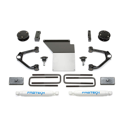 Fabtech 3" BUDGET SYS W/ PERF SHOCKS 07-18 GM C/K1500 P/U W/ OE FORG STL UCA K1059