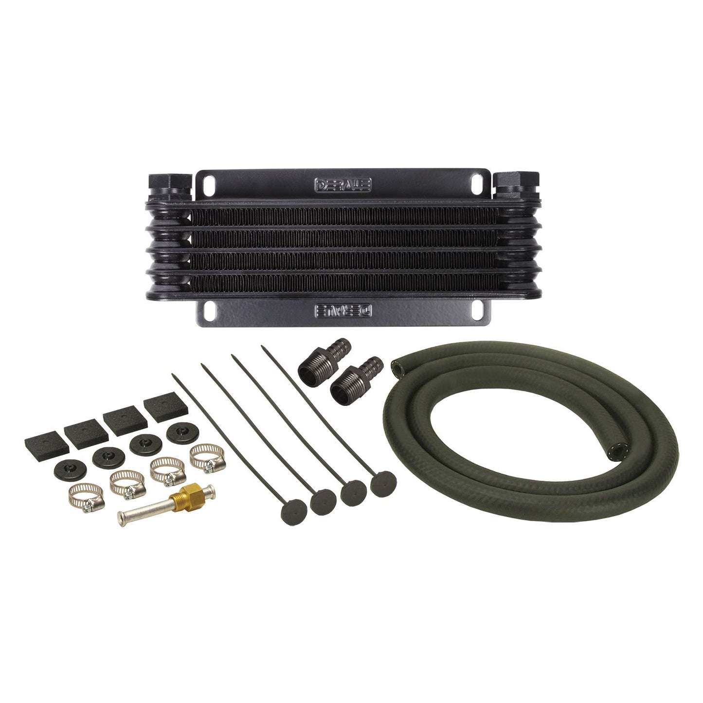 Derale 5 Row Series 9000 Plate & Fin Transmission Cooler Kit, 1/2" NPT 13611