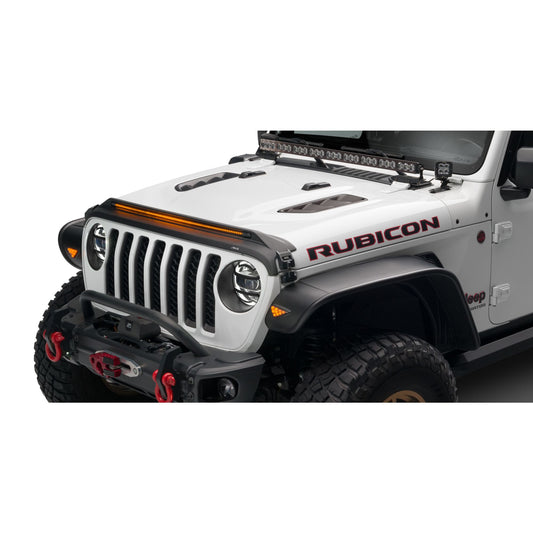 Auto Ventshade 753156 Aeroskin LightShield Hood Protector For 2020-2022 Jeep Gladiator 2018-2022 Jeep Wrangler JL 2 & 4 Door
