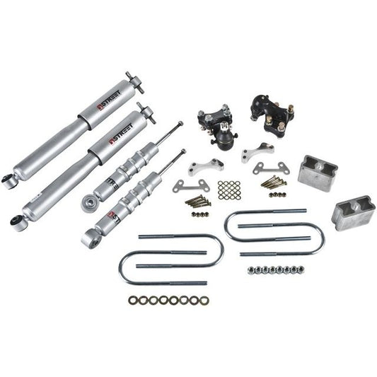 BELLTECH 603SP LOWERING KITS Front And Rear Complete Kit W/ Street Performance Shocks 2004-2012 Chevrolet Colorado/Canyon (Ext Cab & Std Cab) Z85 suspension 2 in. F/3 in. R drop W/ Street Performance Shocks