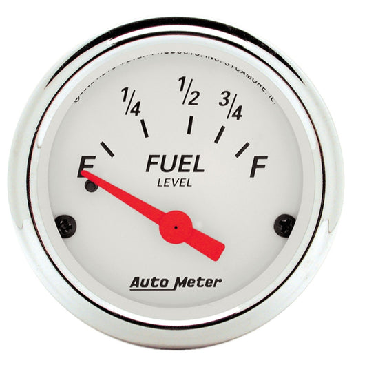 AutoMeter 2-1/16 in. FUEL LEVEL 73-10 O FORD ARCTIC WHITE 1316