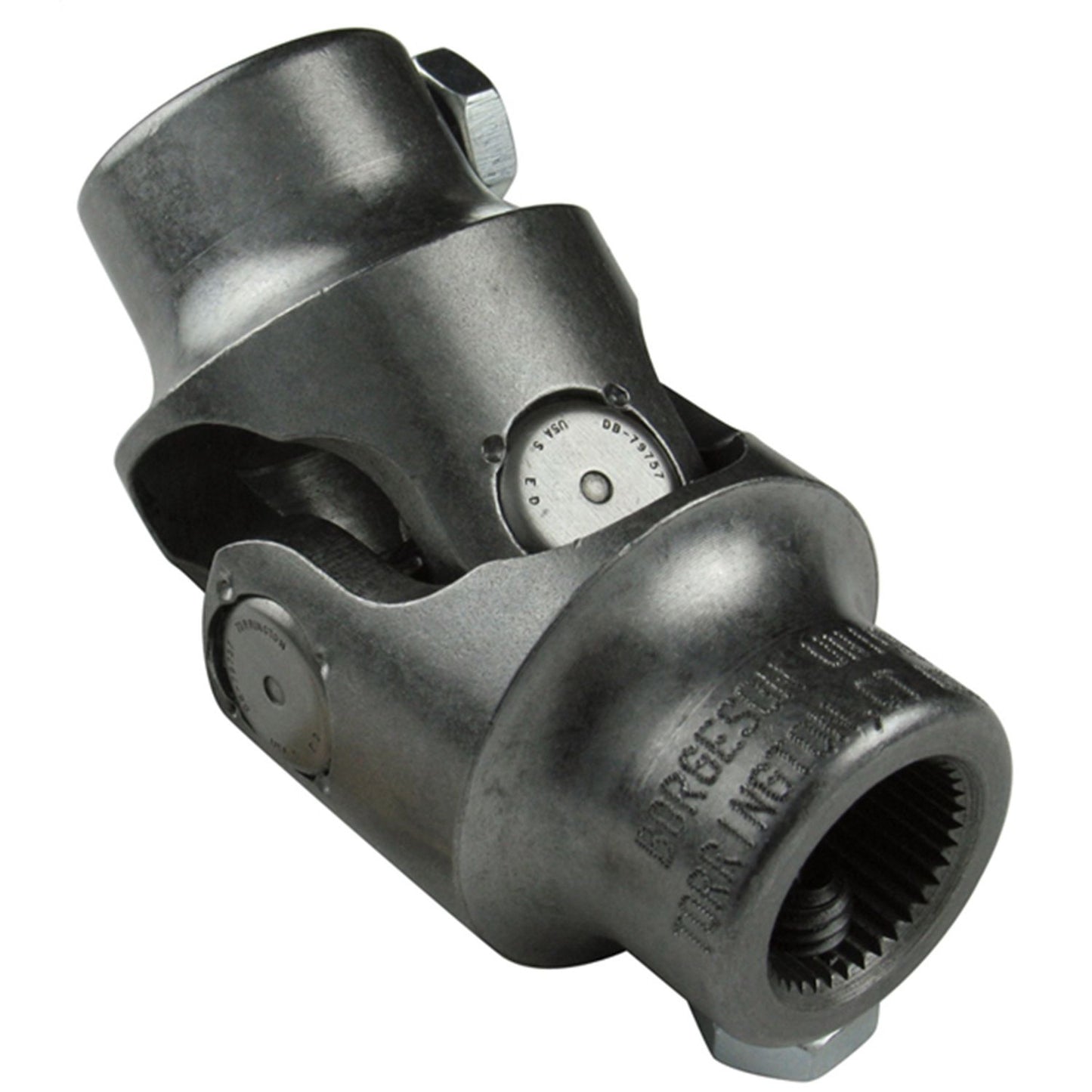 Borgeson - Steering U-Joint - P/N: 015564 - Steel single steering universal joint. Fits 3/4 in. Mustang X 3/4 in. Smooth bore.