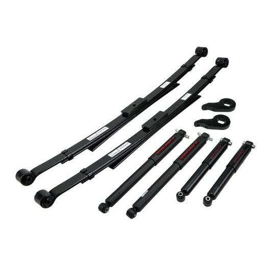 BELLTECH 767ND LOWERING KITS Front And Rear Complete Kit W/ Nitro Drop 2 Shocks 1992-1999 Chevrolet Tahoe/Yukon (2DR) 1 in. or 3 in. F/3.5 in. R drop W/ Nitro Drop II Shocks