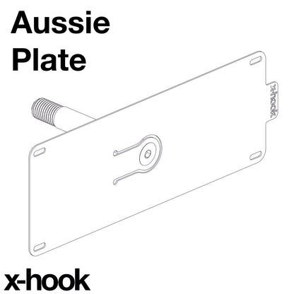 Australian no drill license plate bracket
