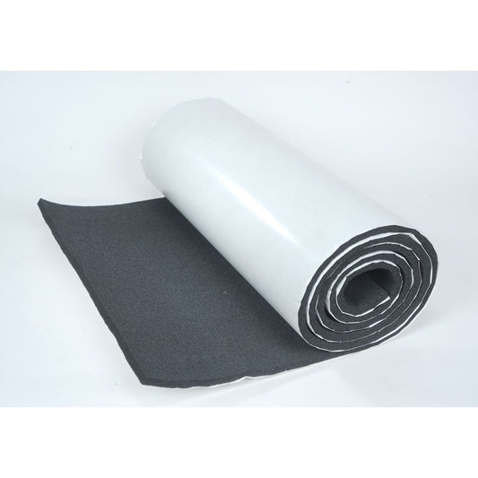 Hushmat 1/2in Silencer Megabond Thermal Insulating Self-Adhesive Foam Shop Roll-24inx10' ea 20 sq ft 22510