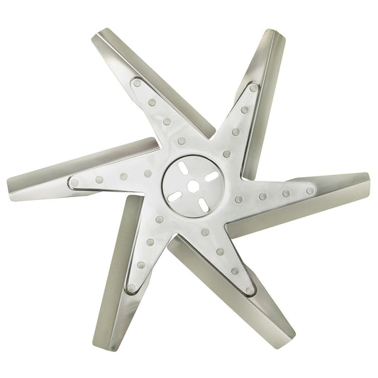 Derale 18" High Performance Stainless Steel Reverse Rotation Flex Fan, Chrome Hub 19718