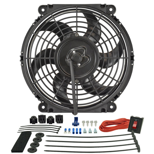 Derale 10" Tornado Electric Puller Fan, Premium Mounting Kit 16510
