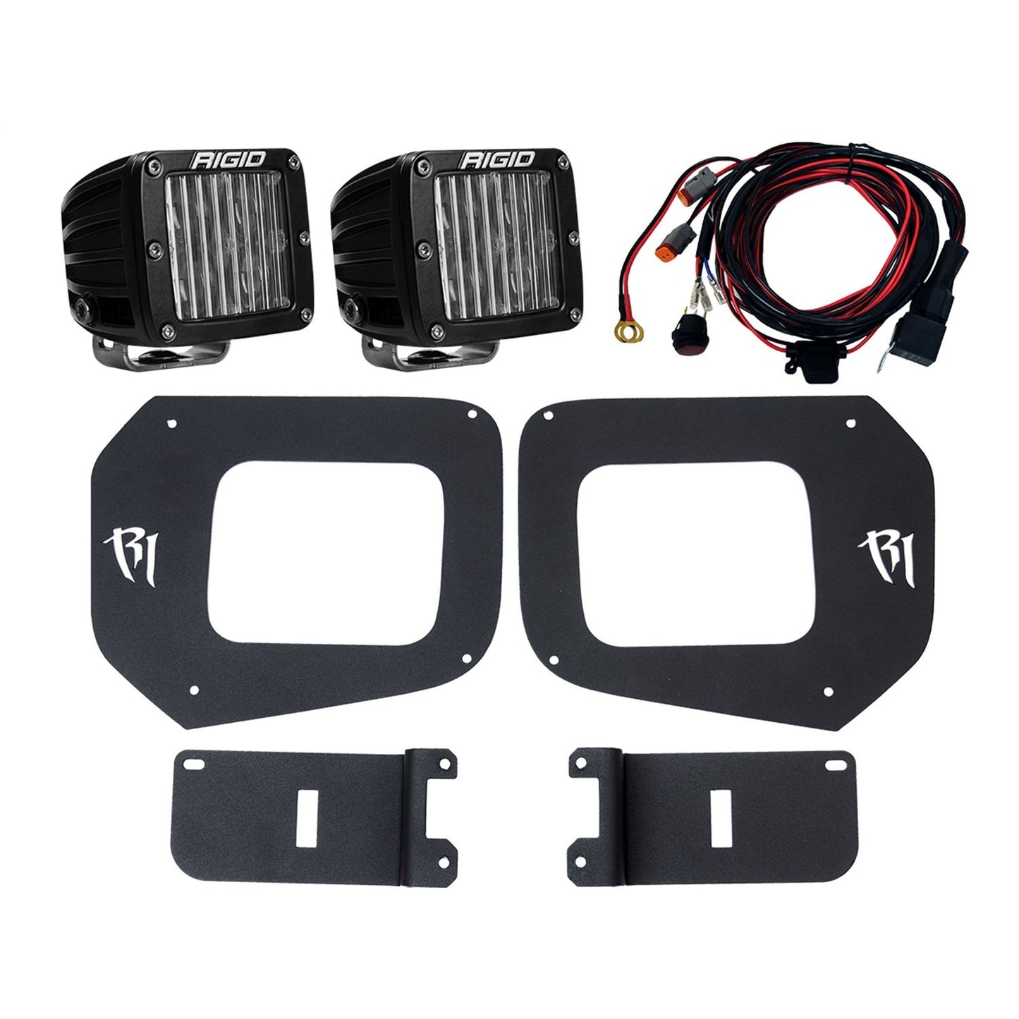 RIGID Industries 2016-2020 Toyota Tacoma Fog Light Mount Kit Includes D-Series SAE White 465673