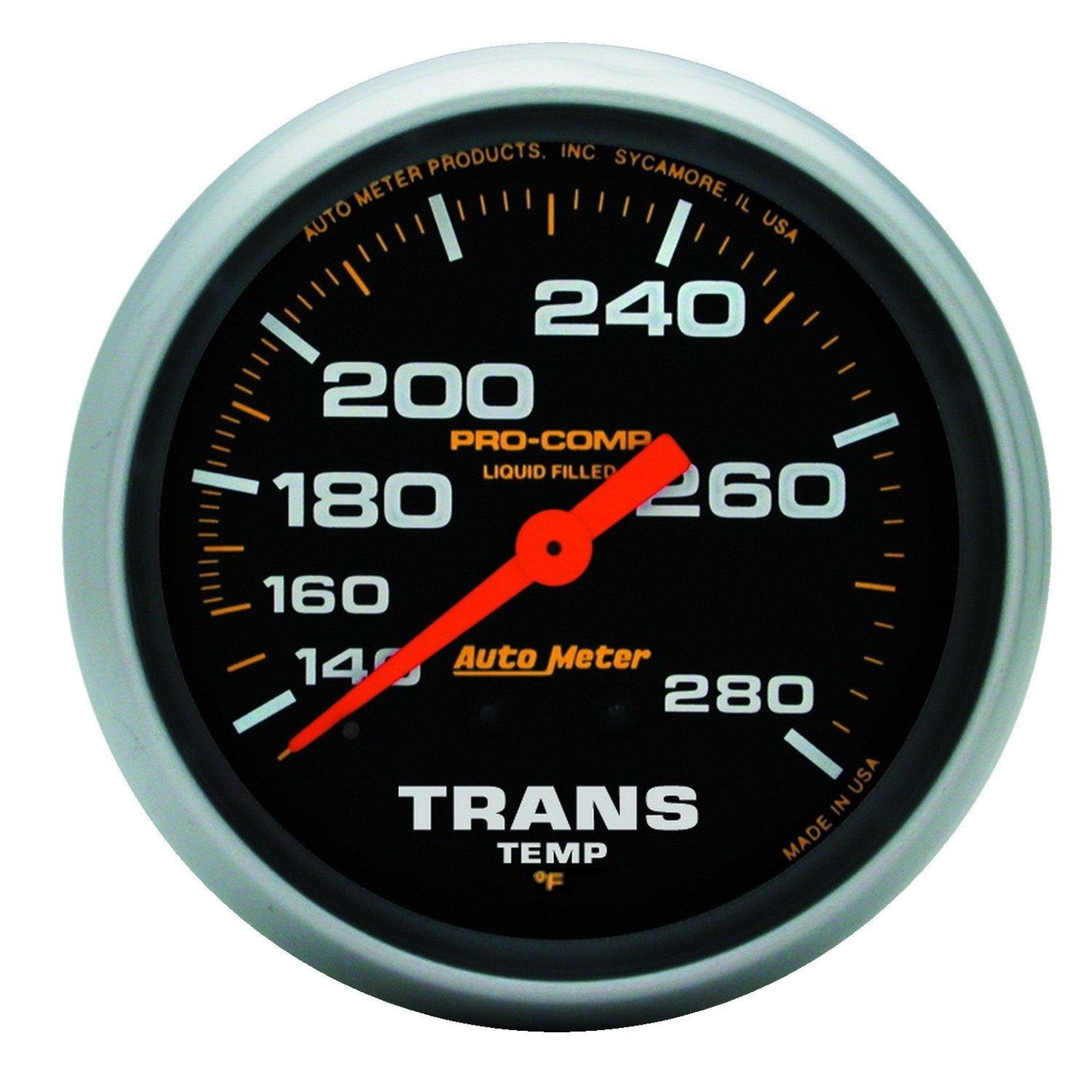 AutoMeter 2-5/8 in. TRANSMISSION TEMPERATURE 140-280 Fahrenheit LIQUID FILLED PRO-COMP 5451