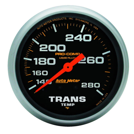AutoMeter 2-5/8 in. TRANSMISSION TEMPERATURE 140-280 Fahrenheit LIQUID FILLED PRO-COMP 5451