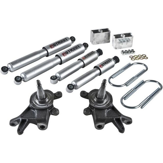 BELLTECH 440SP LOWERING KITS Front And Rear Complete Kit W/ Street Performance Shocks 1983-1997 Nissan Pickup & Hardbody 2 in. F/3 in. R drop W/ Street Performance Shocks