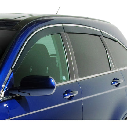 Auto Ventshade 796002 Low Profile Ventvisor Side Window Deflector With Chrome Trim 6-Piece Set For 2007-2011 Honda CR-V