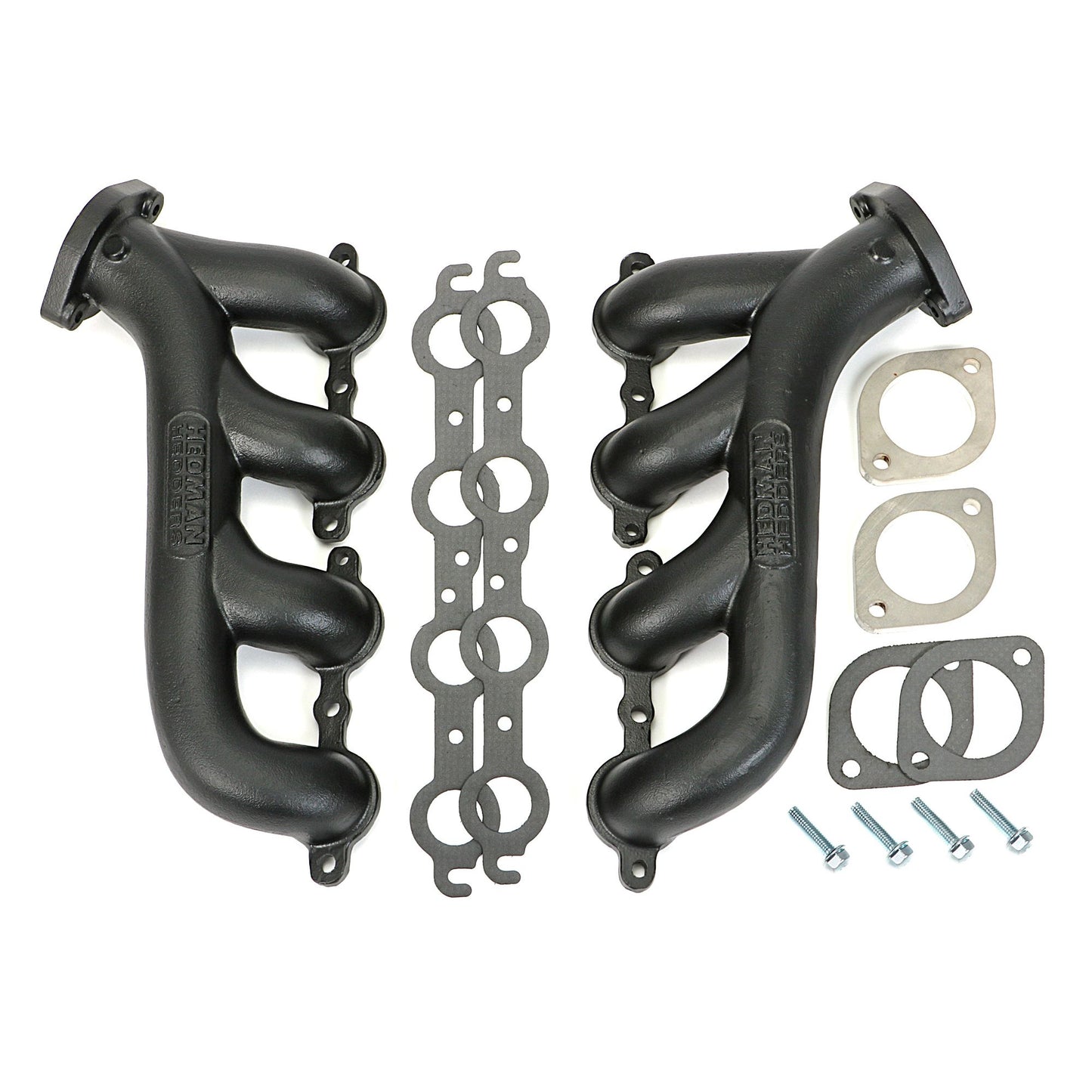 Hedman Hedders LS ENGINE SWAP CAST EXHAUST MANIFOLDS; BLACK MAXX BLACK CERAMIC COATED 68743