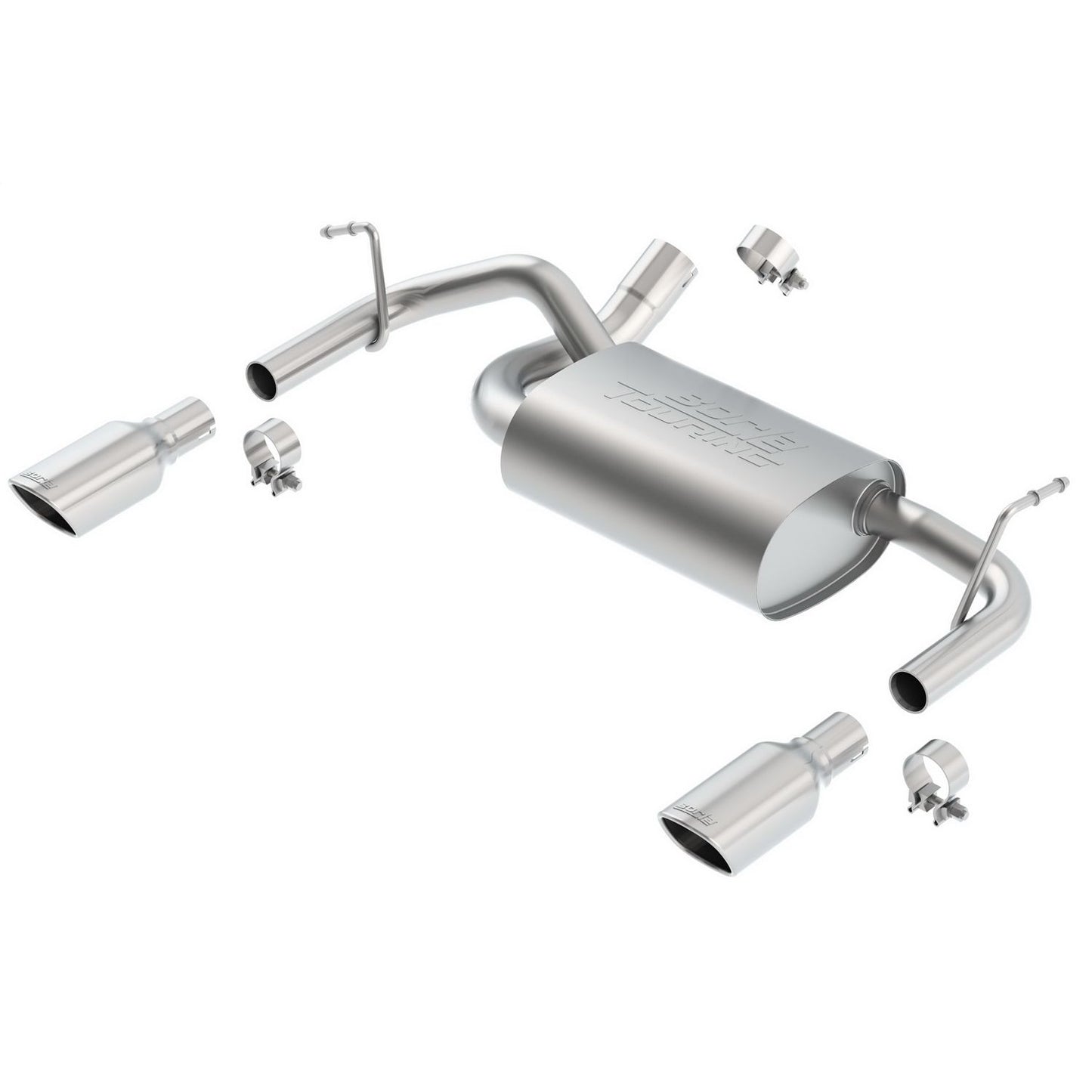 Borla 2012-2018 Jeep Wrangler JK/ JKU Axle-Back Exhaust System Touring 11834