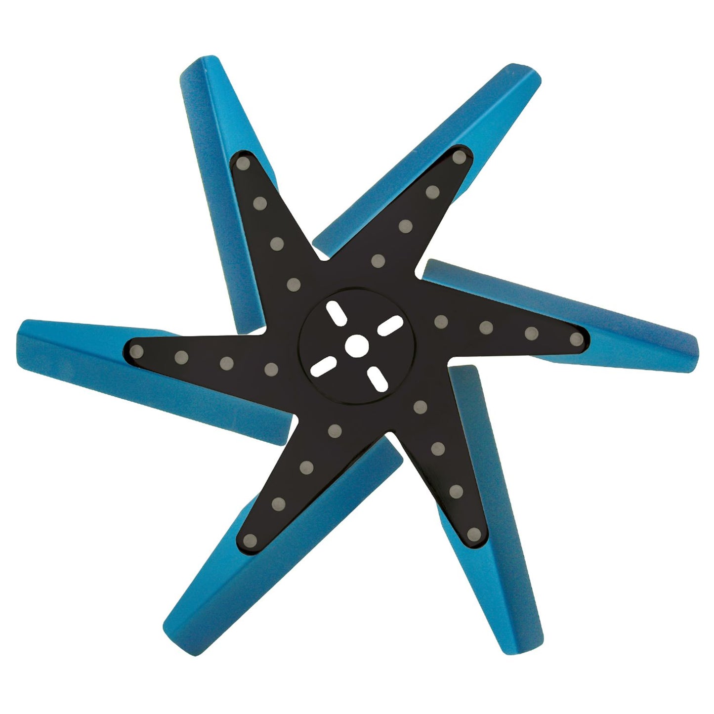 Derale 18" High Performance Aluminum Standard Rotation Flex Fan Blue Blade w/ Black Hub 19918