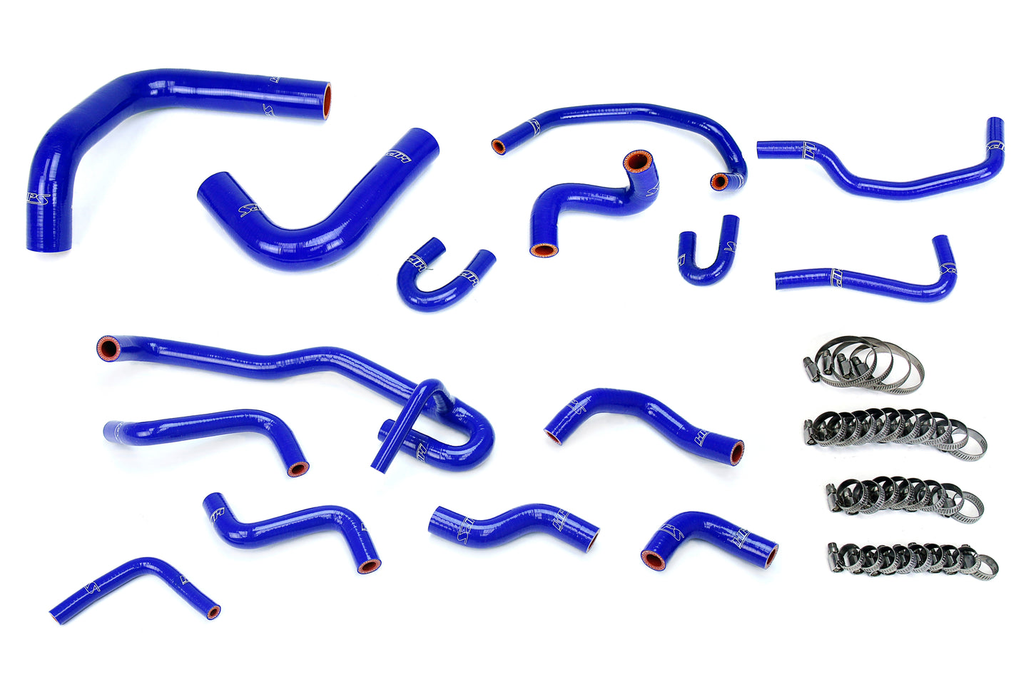 HPS Performance 3-ply Reinforced Silicone Replaces Rubber Coolant Hoses 57-2191-BLUE