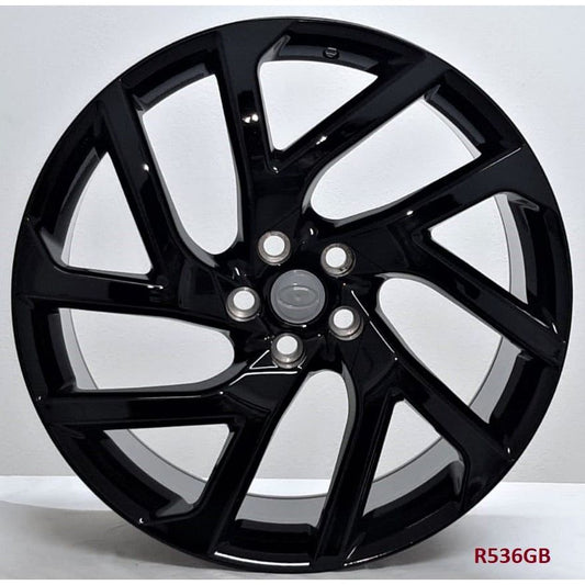 22" X 9.5" Gloss Black Aluminum Wheels Set - Dynamic Performance - R536-GB-22x9.5-5x120-45-72.56