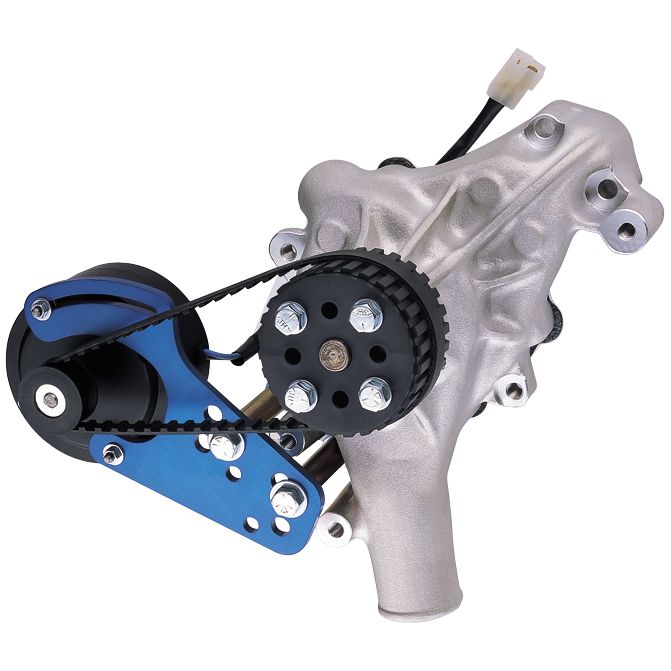 Proform Engine Water Pump Drive Kit; Universal Model; Blue Anodized; 12 Volt 66235B