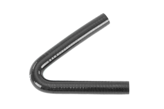 HPS Performance 135 Deg. Silicone Coupler High Temp 4-ply Reinforced 1-1/2" ID 5" Legs Black HTSEC135-150-BLK