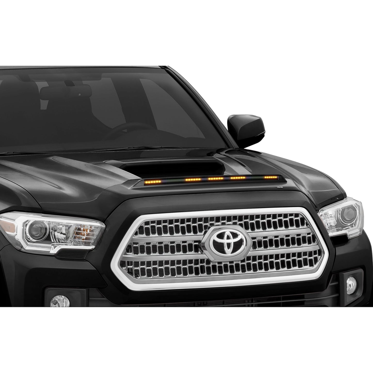 Auto Ventshade 753094-218-B Aeroskin LightShield Color Hood Protector Midnight Black Metallic For 2018-2021 Toyota Tundra