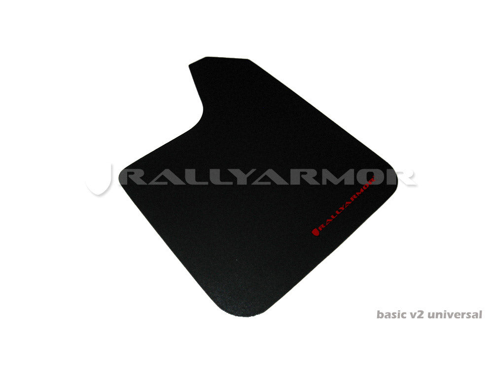 Rally Armor MF12-BAS-RD - Universal - Black Mud Flap/Red Logo