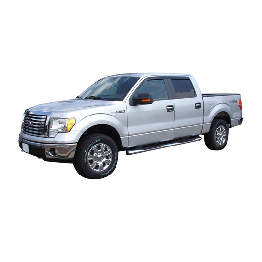 Auto Ventshade 894011 Low Profile Dark Smoke Ventvisor Side Window Deflector 4-Piece Set For 2009-2014 Ford F-150 SuperCrew Also Fits 2011-2014 Raptor SuperCrew